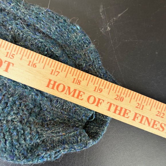 VTG 80s LL Bean Handknit Cable Knit Fisherman Sweater Mens Large Wool Dark Green - Picture 10 of 12